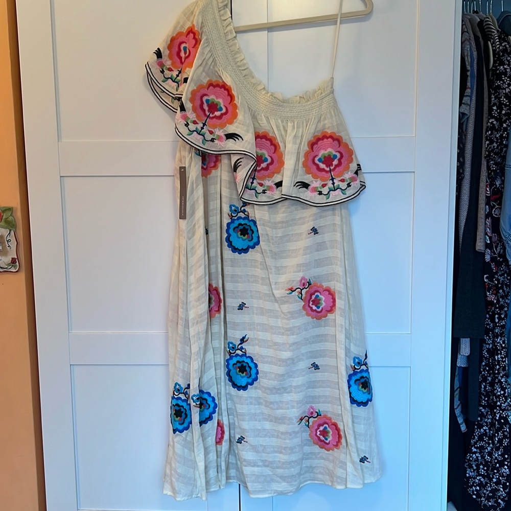 One shoulder Antho midi dress with pockets never worn